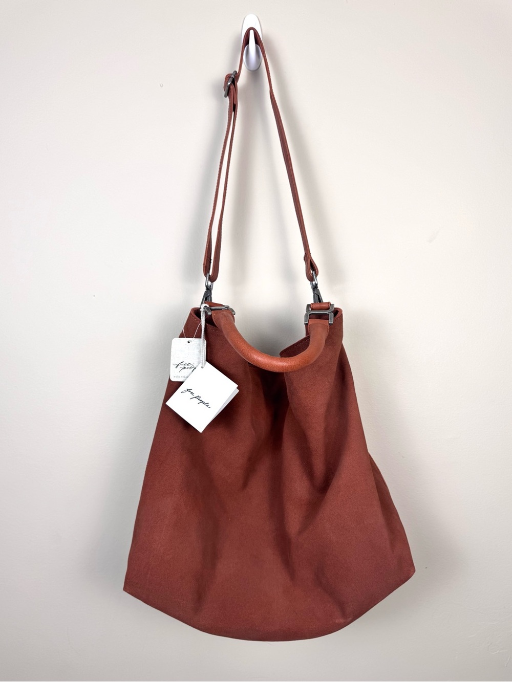 Free People Suzie Suede Slouchy Tote Bag - Picture 7 of 17